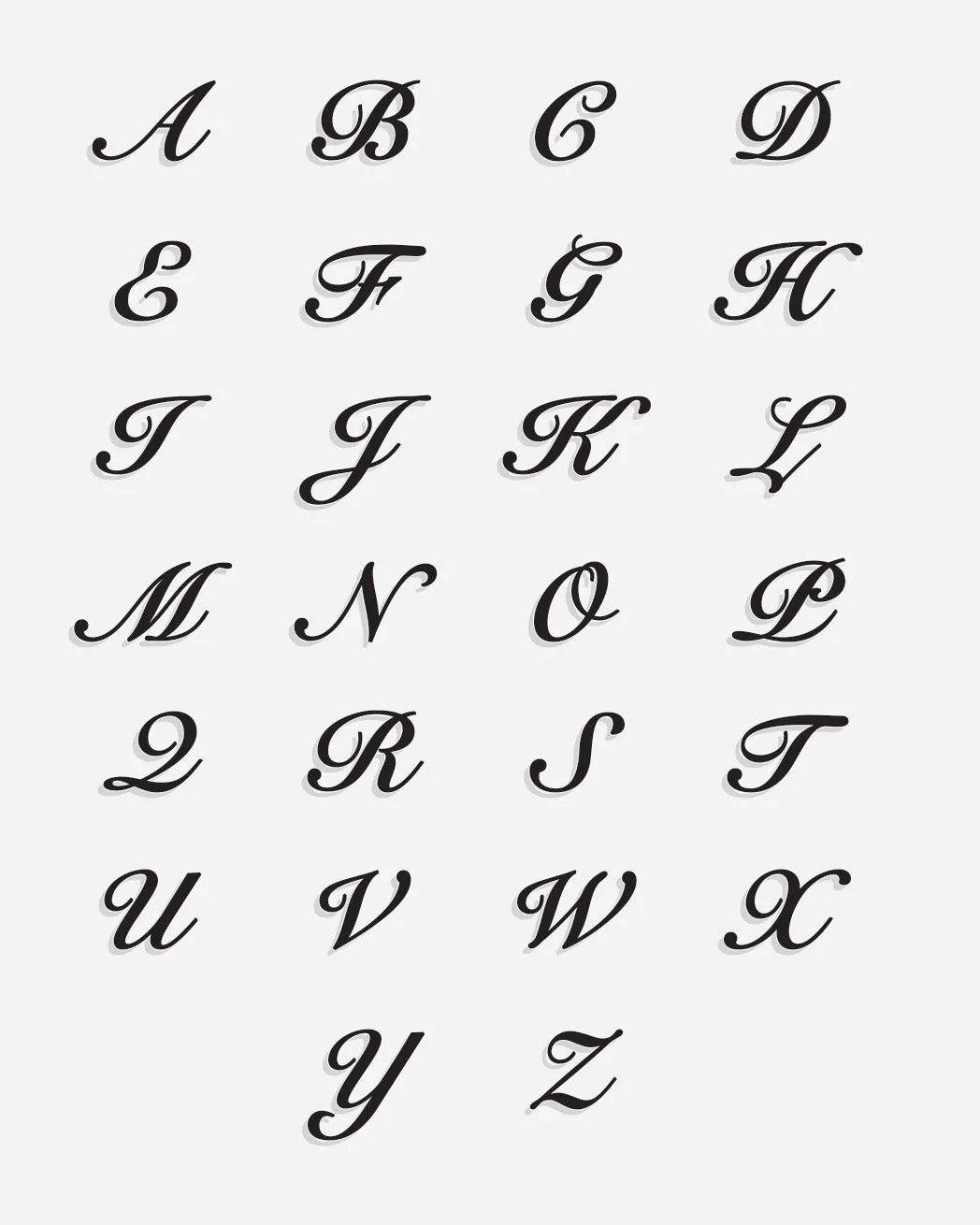 Large Script Initial Necklace