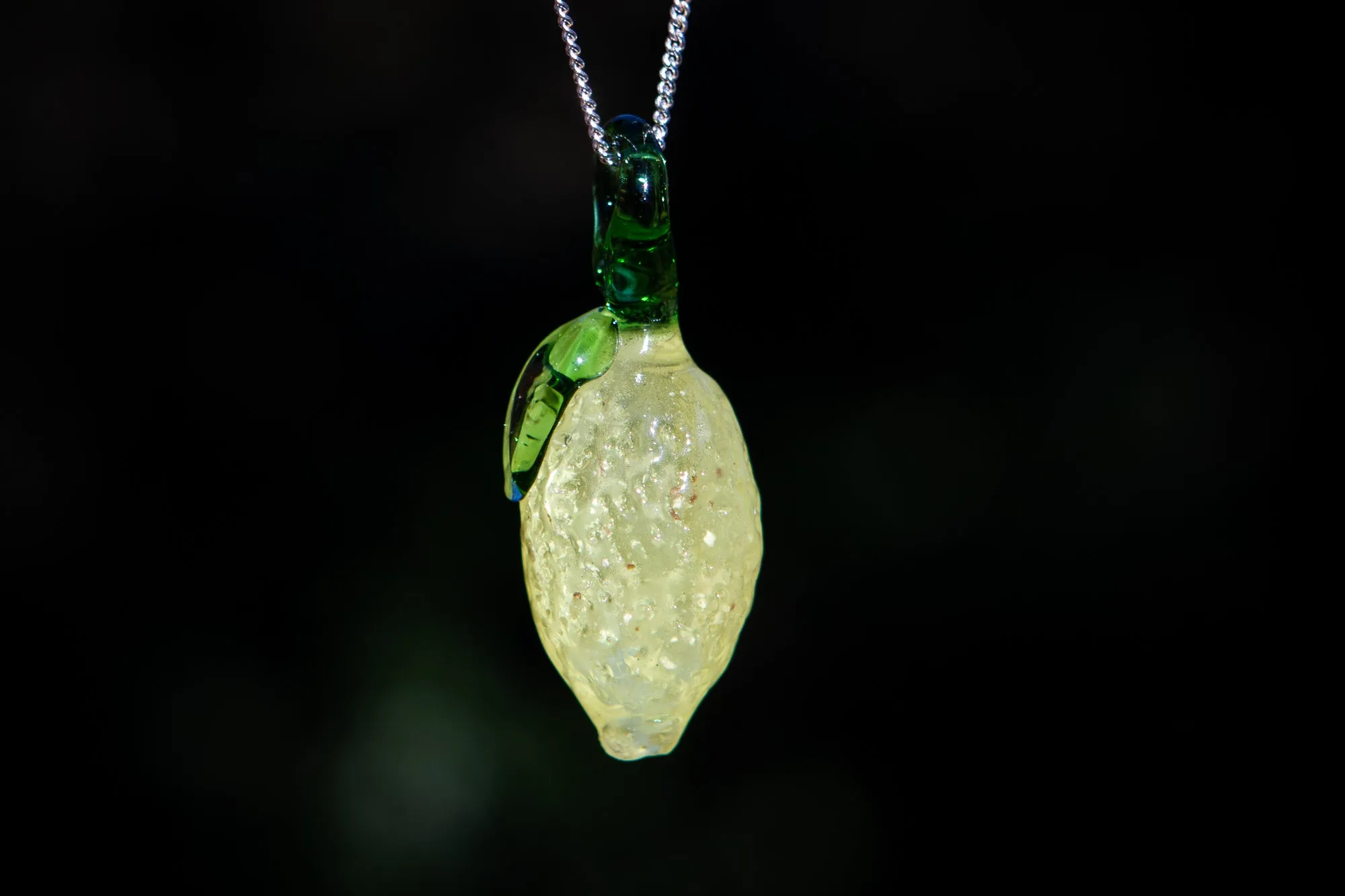 Lemon Pendant with Cremation Ash