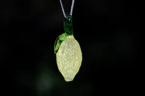 Lemon Pendant with Cremation Ash