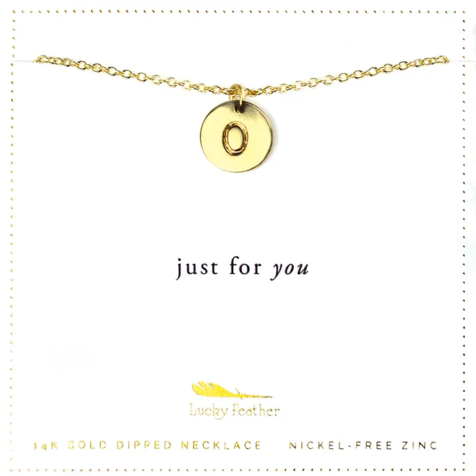 Letter Disc Necklace