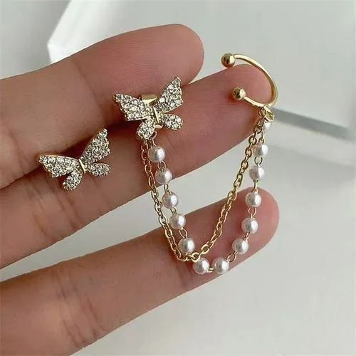 Metal Trendy Fresh Lovely Sweet Grey Leaf Stud