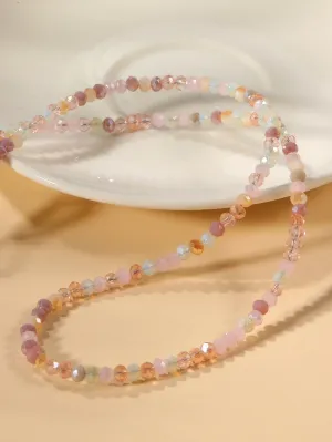 Minimalistic Universal Color Beaded Necklace for Women Girls Accessories Jewelry