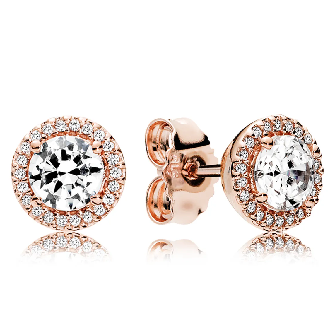 Pandora Round Sparkle Halo Earrings