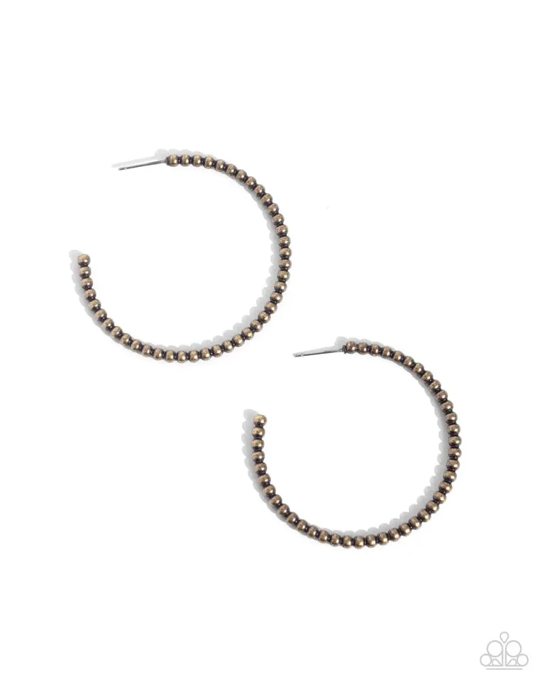 Paparazzi Earring ~ Manufactured Monochromatic - Brass