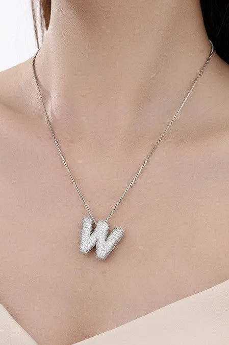 Personalized Bubble Necklace K Silver