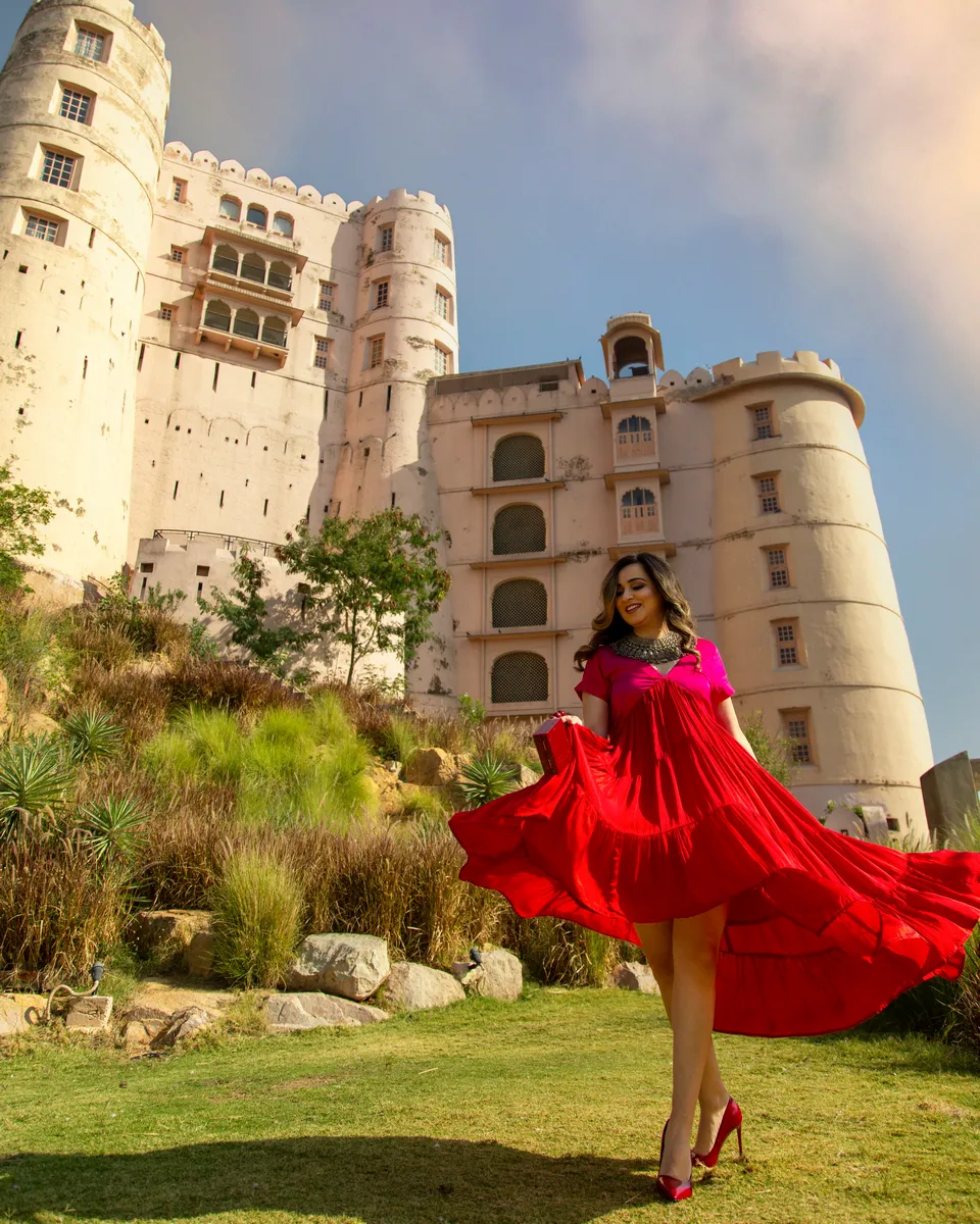 Red-Pink Asymmetrical Dress