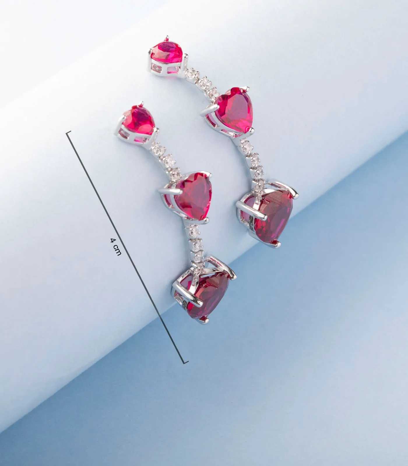 Ruby Magic Earrings (Silver)