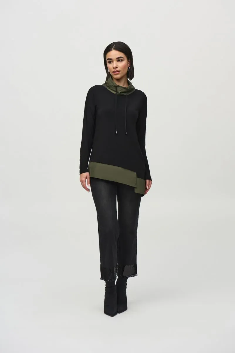 Silky Knit And Memory Asymmetrical Tunic