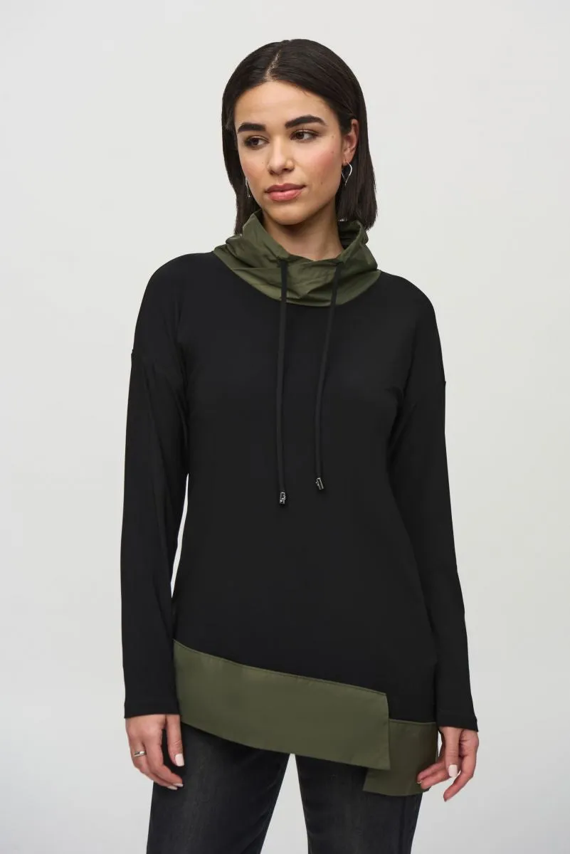 Silky Knit And Memory Asymmetrical Tunic