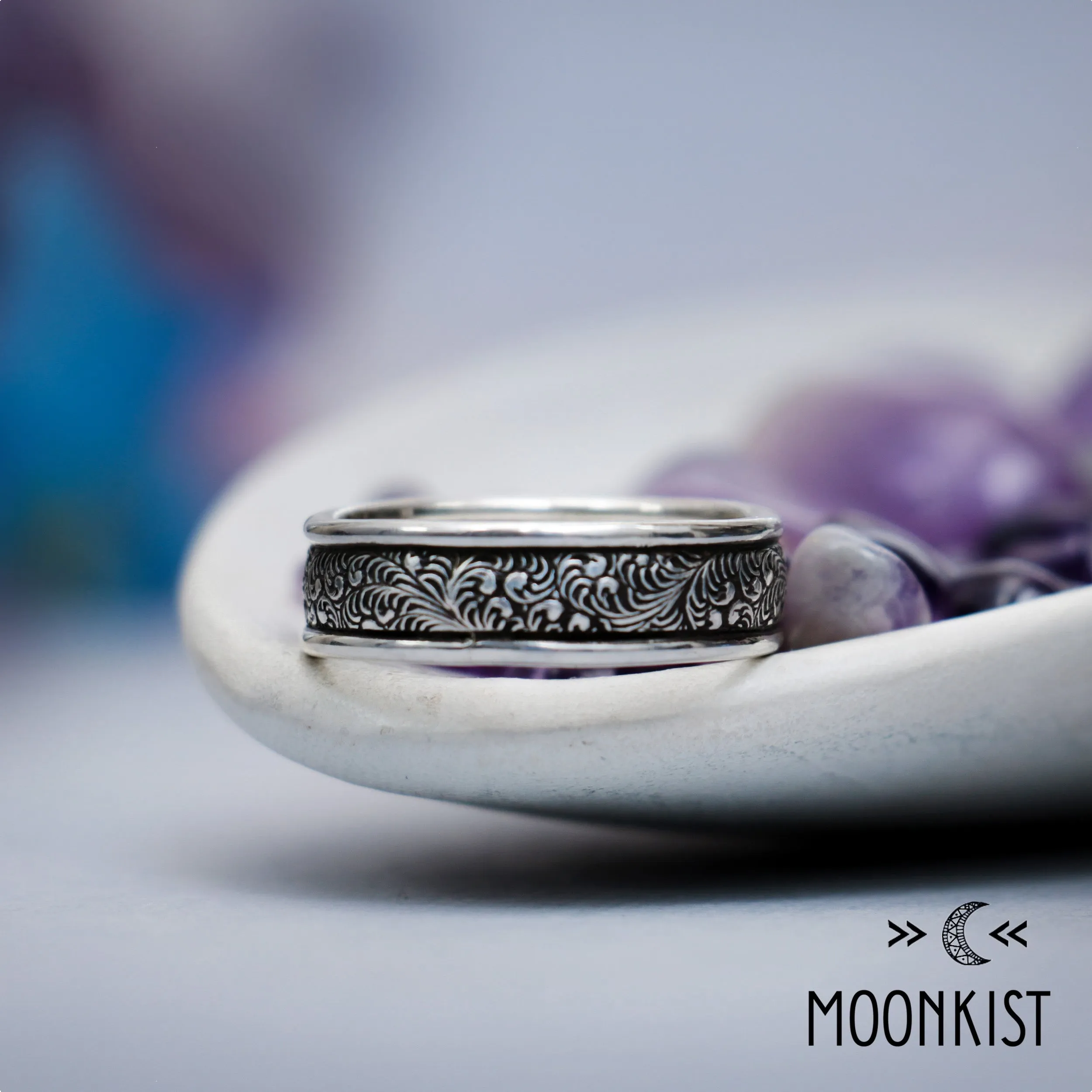 Silver Woodland Fern Wedding Ring | Moonkist Designs