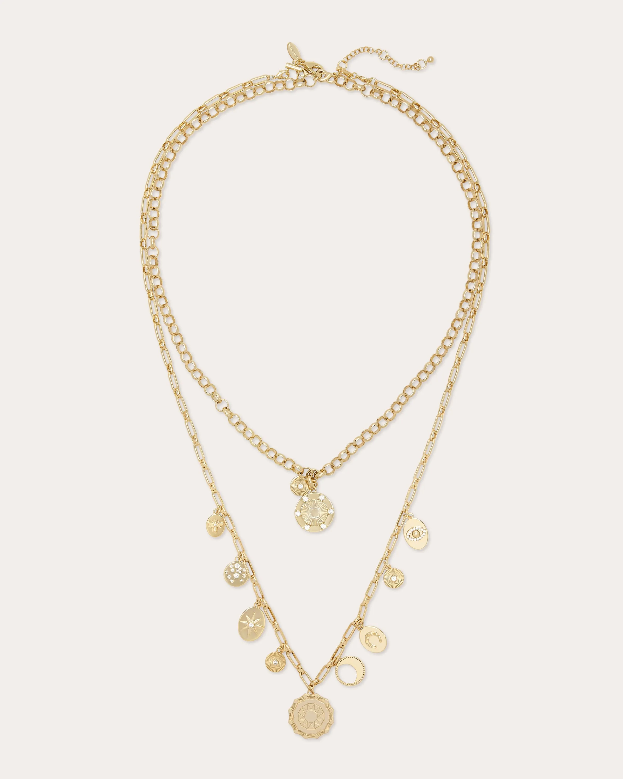 Susana Pave Charm Layered Necklace