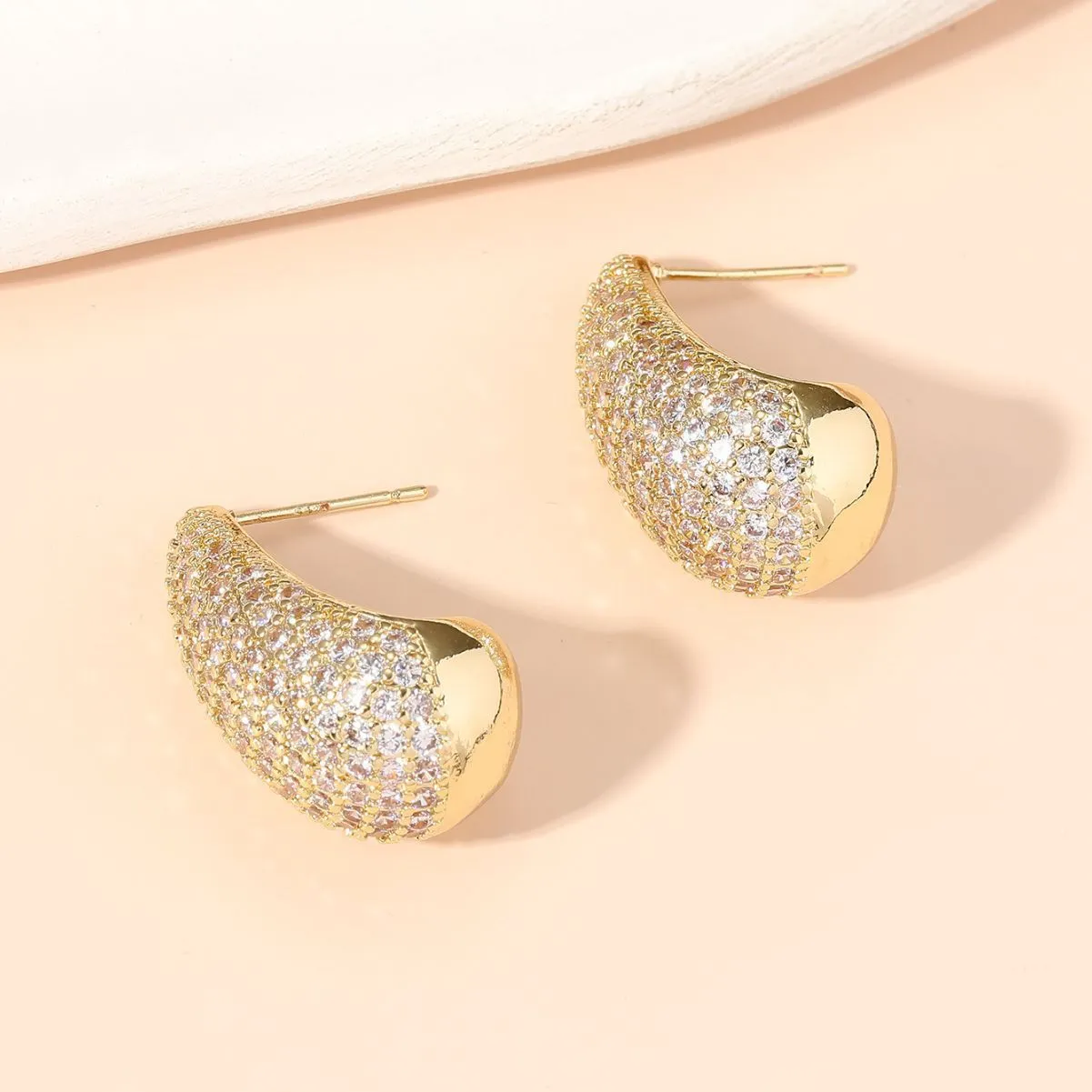 Teardrop Gold Earrings  JLT12796