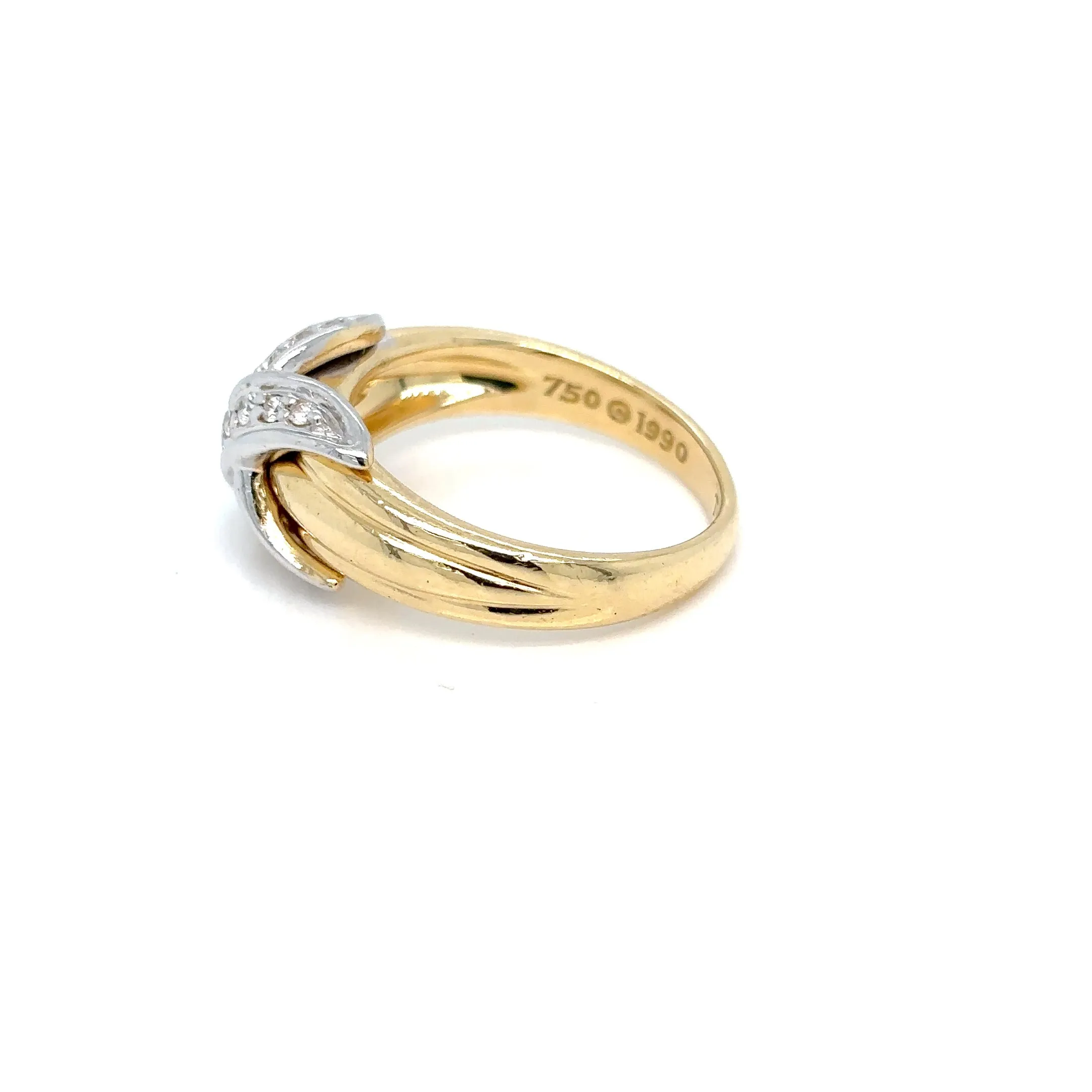 Tiffany & Co. Diamond Iconic X Gold & Platinum Ring
