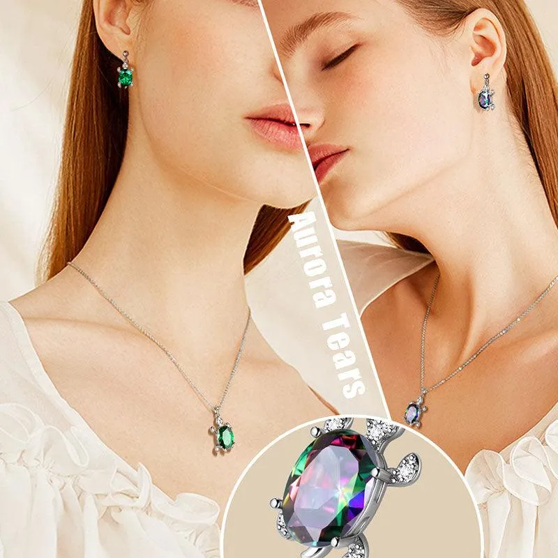 Tokyo Mart Women Turtle Jewelry Sets 3PCS Birthstone Girls Birthday Gift Sterling Silver