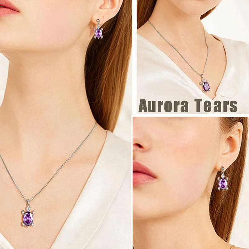 Tokyo Mart Women Turtle Jewelry Sets 3PCS Birthstone Girls Birthday Gift Sterling Silver