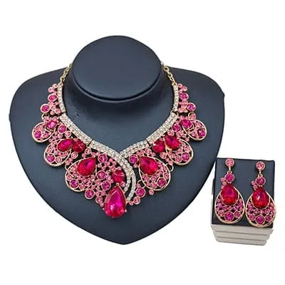 Trendy Bridal Crystal Jewelry Set