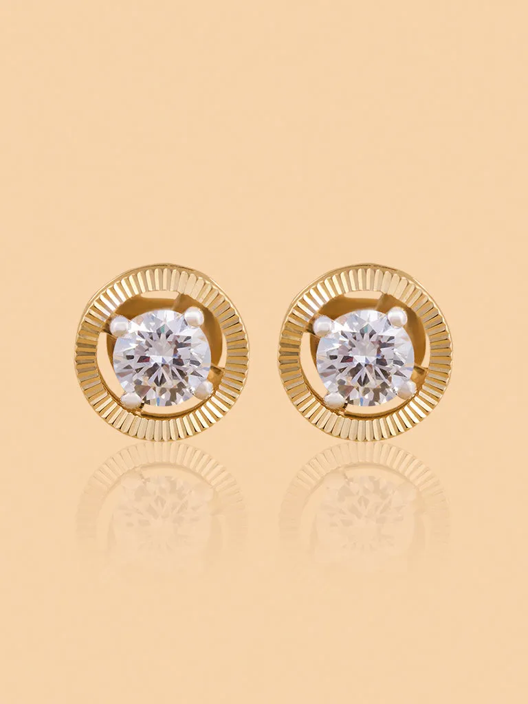 Westside X Pome Round Halo Solitaire Lab Diamond Earrings