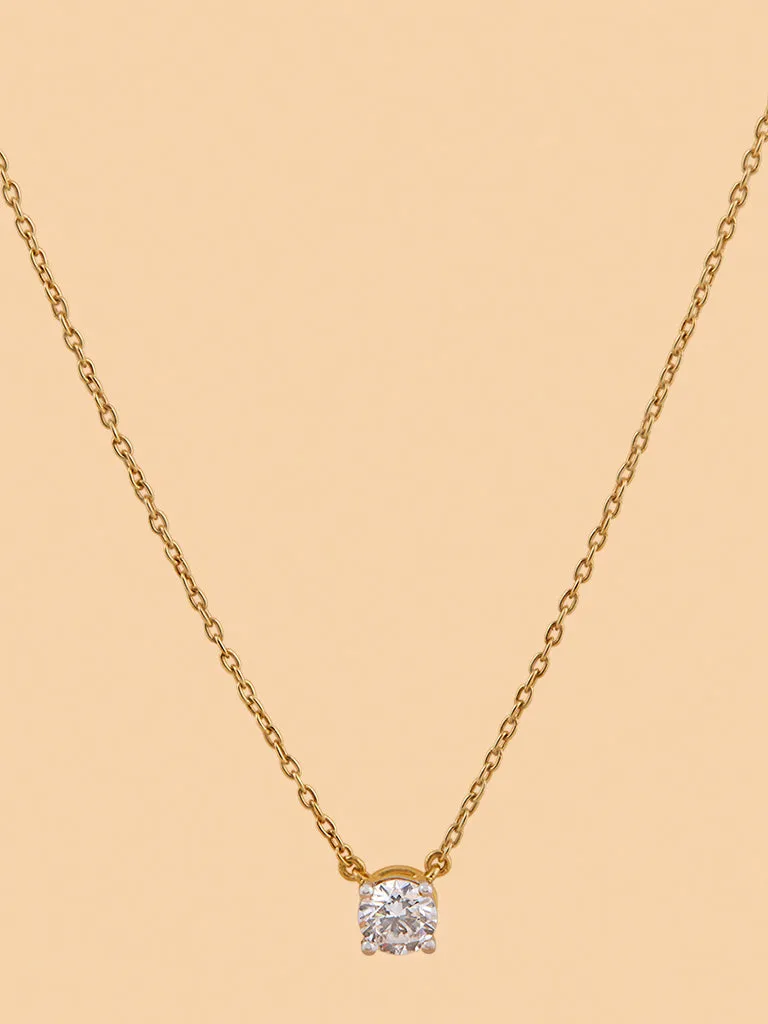 Westside X Pome Round Solitaire Pendant Necklace