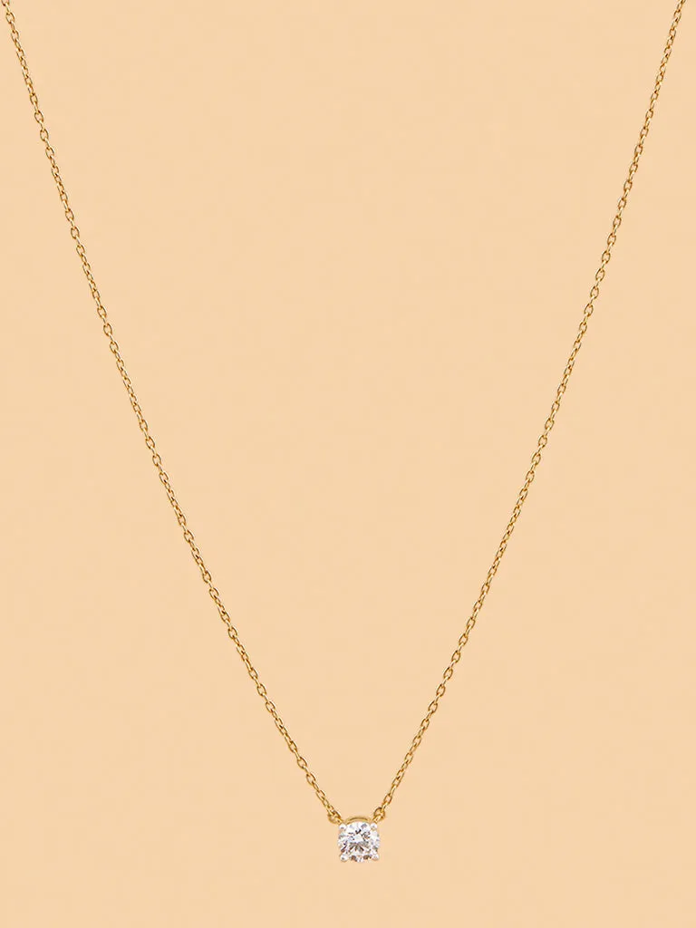 Westside X Pome Round Solitaire Pendant Necklace
