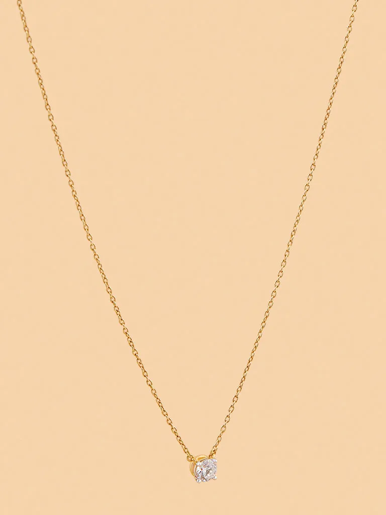Westside X Pome Round Solitaire Pendant Necklace